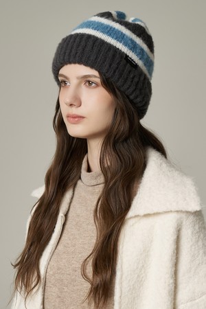 울 혼방 스트라이프 비니 카드라 (5 colors)