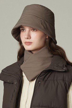 그린라벨 경량 패딩 버킷햇 + 넥워머 SET 헬로나 (4 colors)