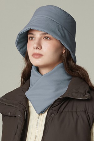 그린라벨 경량 패딩 버킷햇 + 넥워머 SET 헬로나 (4 colors)