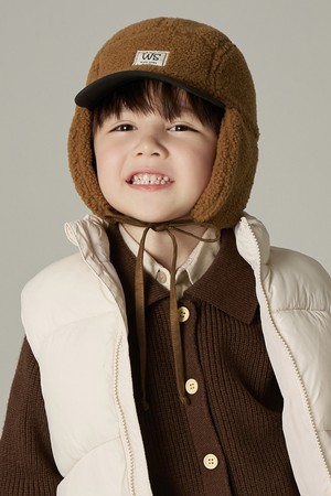 부클 투톤 이어머프 캡 키즈 레오타 (4 colors)