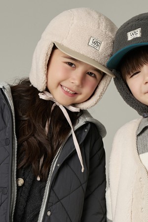 부클 투톤 이어머프 캡 키즈 레오타 (4 colors)