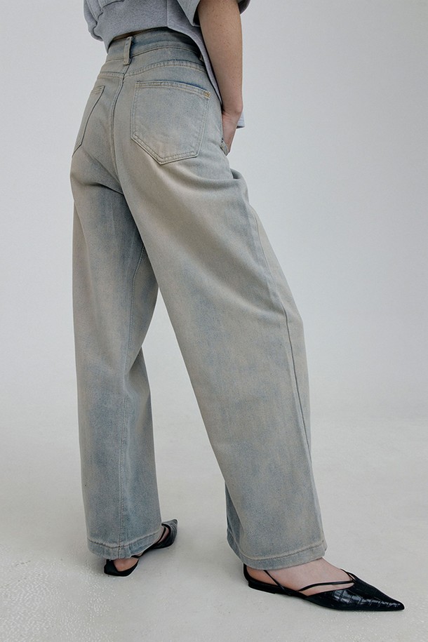 molliolli - 데님 - INSSI two-tone demin pants [blue]