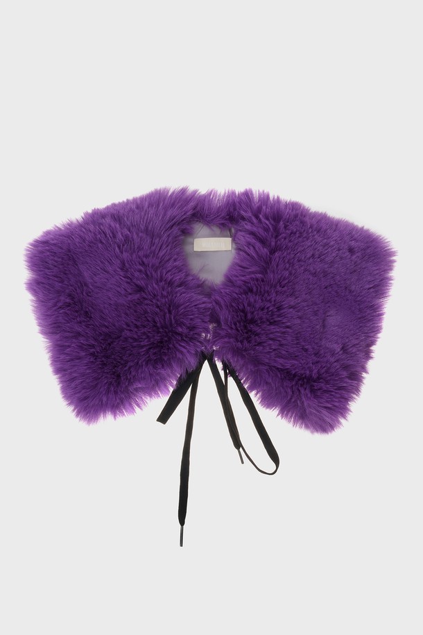 molliolli - 스카프/머플러 - MU fur collar muffler [purple]