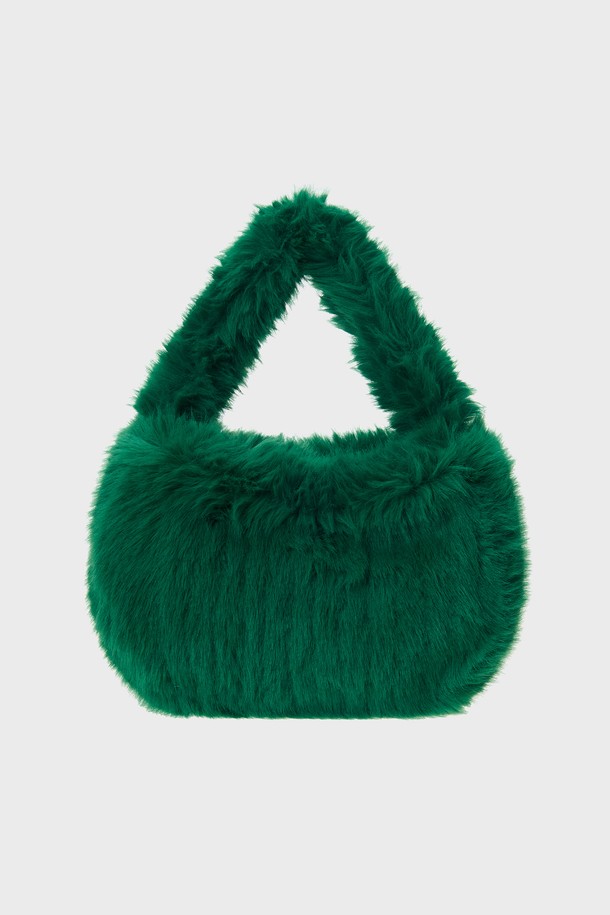 molliolli - 토트백 - KEETY 25 mini fur bag [green]