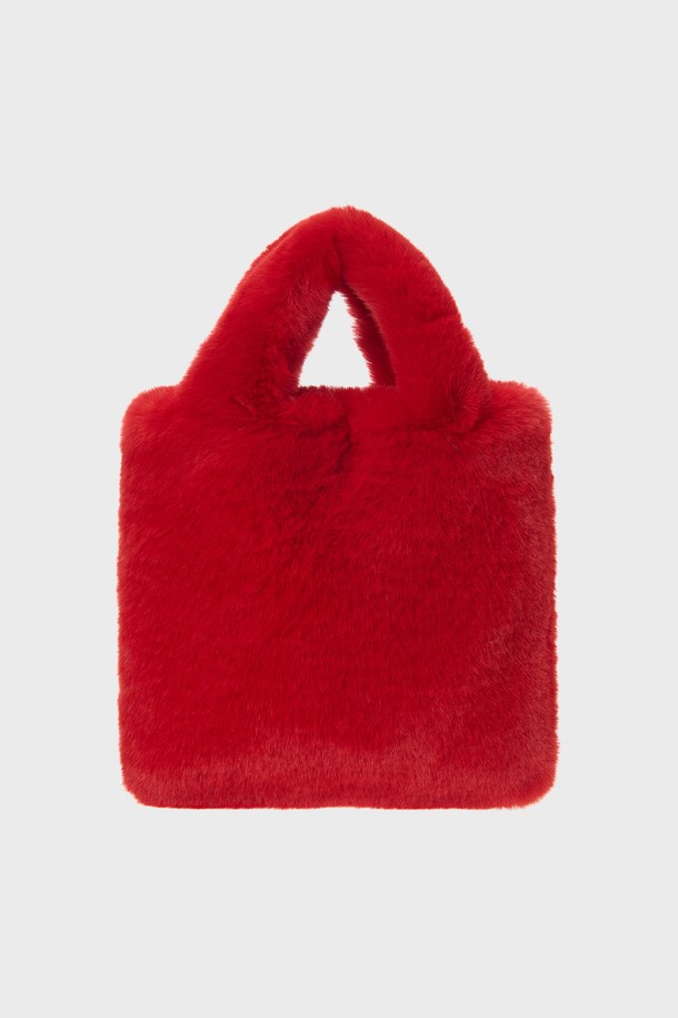 molliolli - 여성 가방 - SQUARE daily fur bag [red]