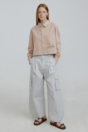 LUCAS pocket detail round pants [grey]