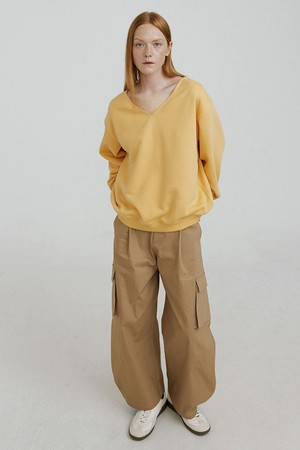 LUCAS pocket detail round pants [brown]