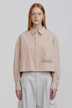 CRO overfit crop shirts [beige]