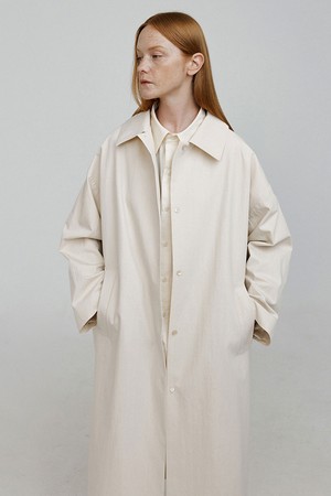 SLEEK single trench coat [ivory]