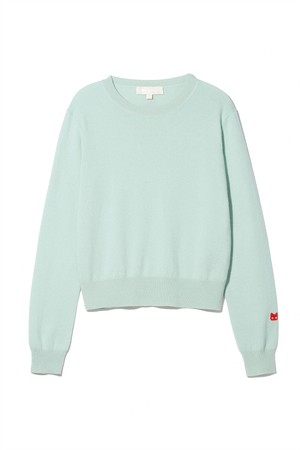 MONY round neck cashmere knit [light sage]