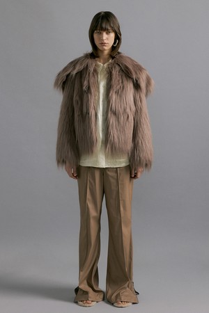 AHER fur duffle jacket [lt.brown]