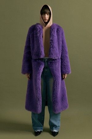 CERA 2way fur coat [purple]