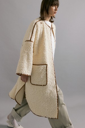 JEN reversible cape coat [vanilla]