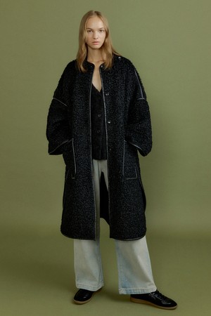 JEN reversible cape coat [black]