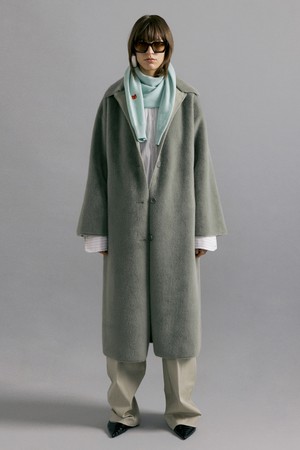 LUNGO single long coat [khaki]