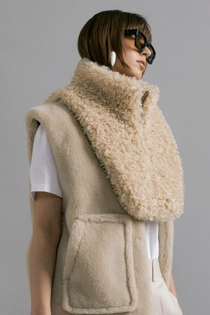 FLO fur dicky muffler [beige]