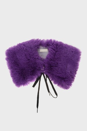 MU fur collar muffler [purple]