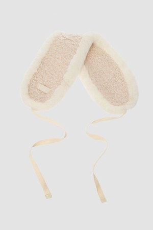 PEANUT fur earmuffs [ivory]