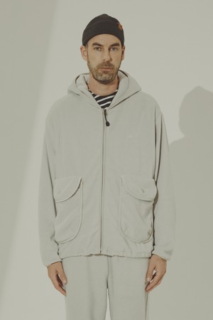 [KAPPY DESIGN] SUNRISE FLEECE HOOD ZIP UP (OATMEAL)