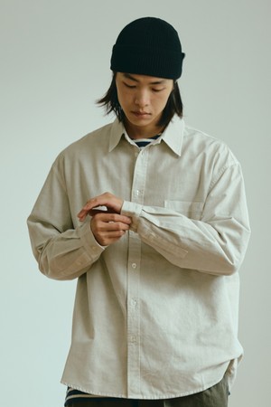 [KAPPY DESIGN] PIGMENT OXFORD SHIRTS (OATMEAL)