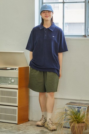 [KAPPY DESIGN] TWO TUCK WIDE HALF PANTS (KHAKI)