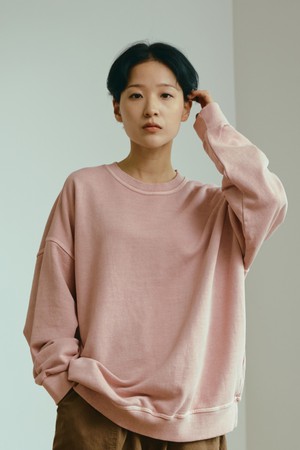 [KAPPY DESIGN] PIGMENT SWEAT SHIRT (DUSTY PINK)