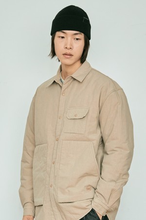 [KAPPY DESIGN] PADDING SHIRT JACKET (SAND BEIGE)