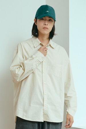 [KAPPY DESIGN] RELAXED COTTON SHIRT (BEIGE)