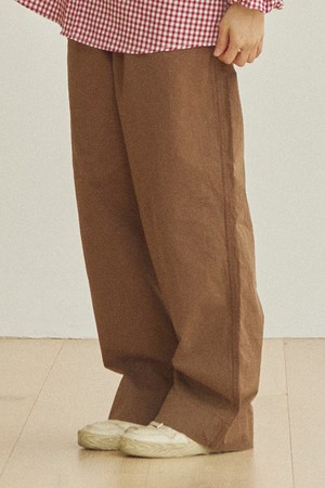 [KAPPY DESIGN] ONE TUCK WIDE FATIGUE PANTS (BROWN)