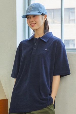 [KAPPY DESIGN] SUNRISE TERRY COLLAR T-SHIRT (NAVY)