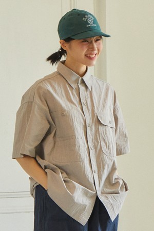 [KAPPY DESIGN] SUNRISE UTILITY HALF SHIRT (GREIGE)