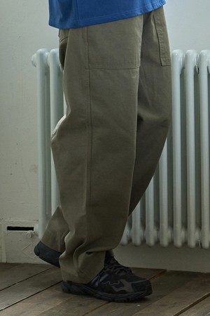 [KAPPY DESIGN] HEAVY COTTON FATIGUE PANTS (KHAKI)