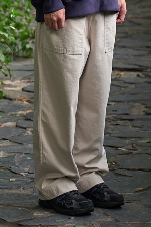 [KAPPY DESIGN] HEAVY COTTON FATIGUE PANTS (CREAM)