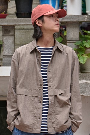 [KAPPY DESIGN] SNAP SHIRT JACKET (KHAKI)