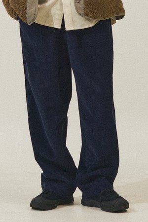 [KAPPY DESIGN] ONE TUCK FATIGUE CORDUROY PANTS (NAVY)