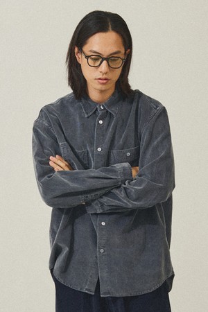 [KAPPY DESIGN] PIGMENT CORDUROY SHIRT (NAVY)