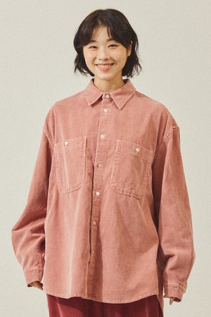 [KAPPY DESIGN] PIGMENT CORDUROY SHIRT (DUSTY PINK)