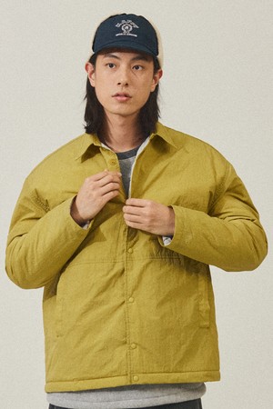 [KAPPY DESIGN] RIPSTOP PADDING SHIRT JACKET (LIME)