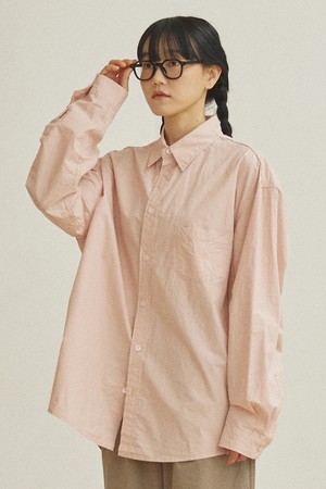 [KAPPY DESIGN] RELAXED COTTON SHIRT (LIGHT PINK)