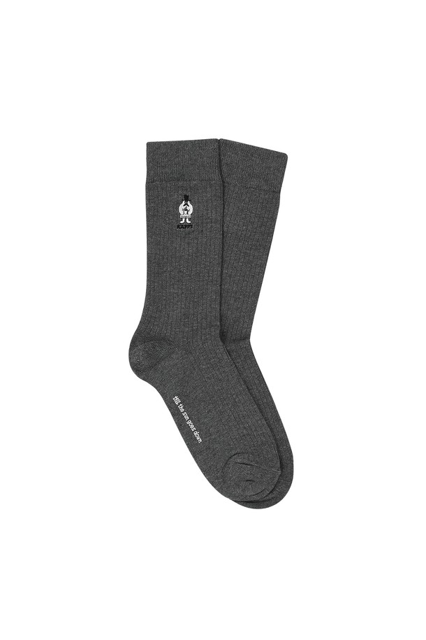 KAPPY DESIGN - 양말 - [KAPPY DESIGN]YETI SOCKS_TORU FUKUDA EDITION(CHARCOAL)