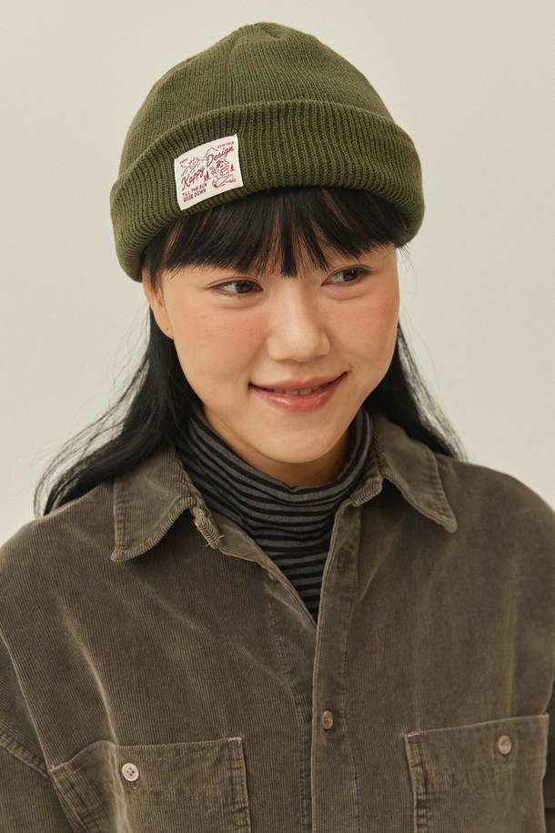 KAPPY DESIGN - 모자 - [KAPPY DESIGN] KAPPY BEAR BEANIE (KHAKI)