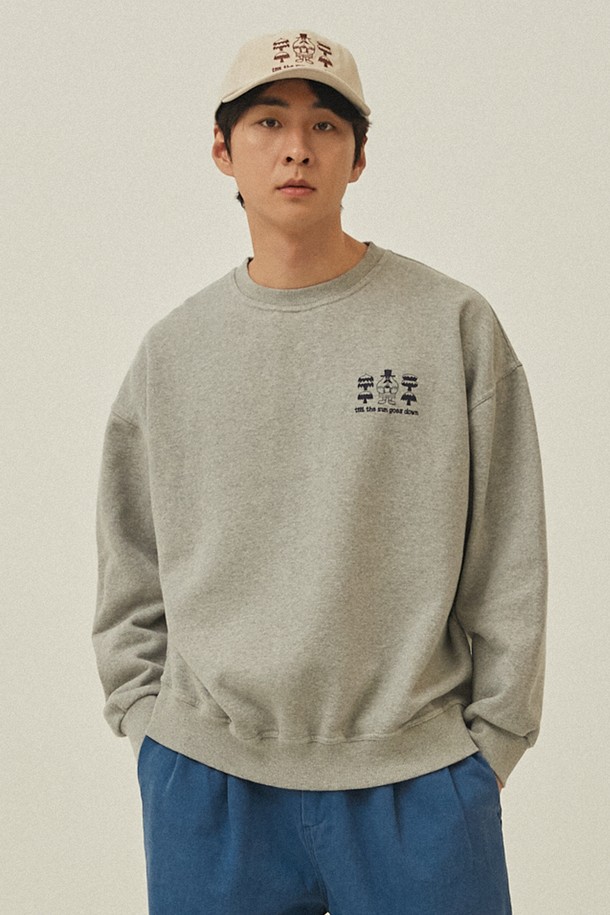 KAPPY DESIGN - 긴팔티셔츠 - [KAPPY DESIGN] YETI FLUFF SWEAT SHIRT  (TORU FUKUDA EDITION) GRAY