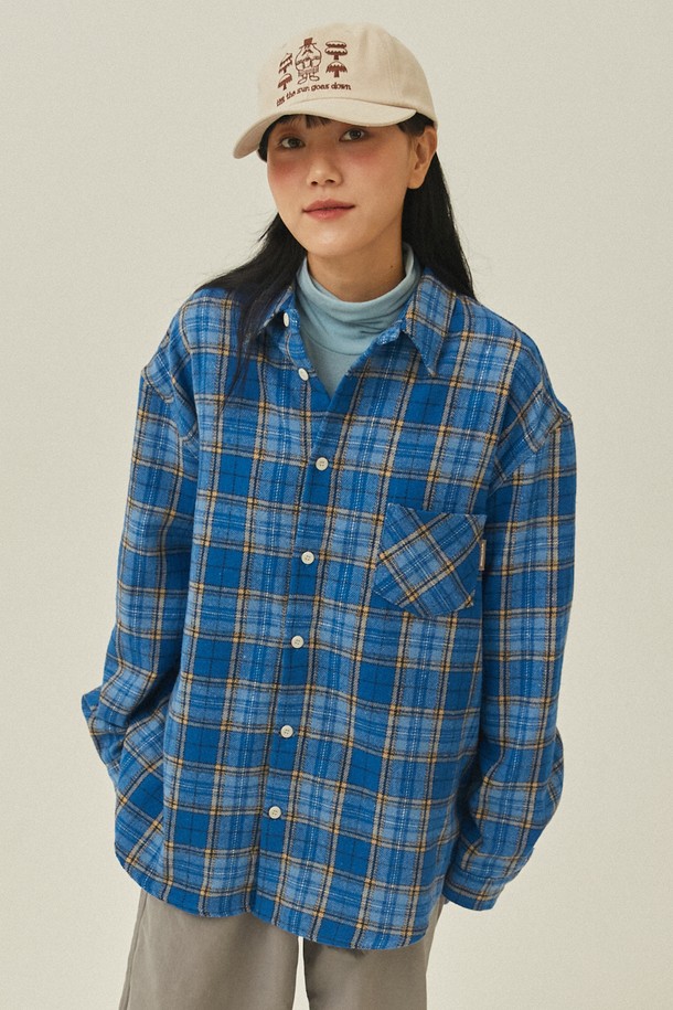 KAPPY DESIGN - 캐주얼셔츠 - [KAPPY DESIGN] COUNTRY CHECK SHIRT (BLUE)