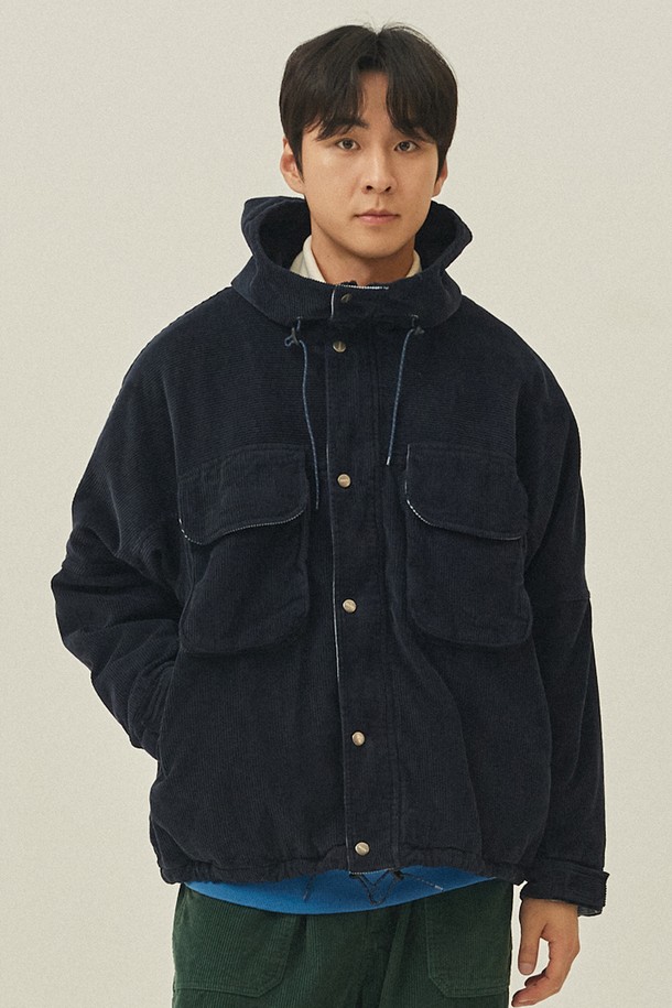 KAPPY DESIGN - 블루종/점퍼 - [KAPPY DESIGN] CORDUROY MOUNTAIN JACKET (NAVY)