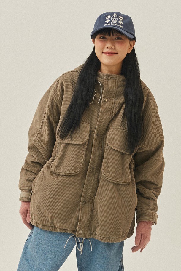 KAPPY DESIGN - 블루종/점퍼 - [KAPPY DESIGN] CORDUROY MOUNTAIN JACKET (BEIGE)