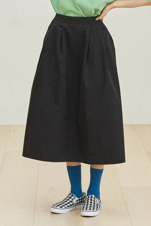 [KAPPY DESIGN] FLARE BANDING SKIRT (BLACK)