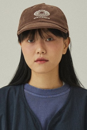 [KAPPY DESIGN] CORDUROY SUNSHINE CAP (BROWN)