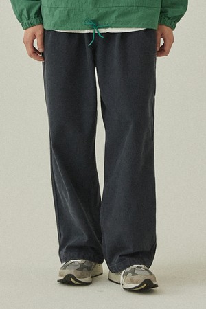 [KAPPY DESIGN] TWO TUCK WIDE KATION PANTS (DARK GRAY)