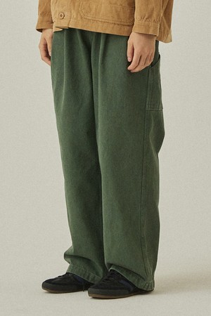 [KAPPY DESIGN] TWO TUCK WIDE KATION PANTS (KHAKI)