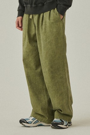 [KAPPY DESIGN] PIGMENT TWO TUCK WIDE PANTS (KHAKI)